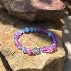Mermaid Glass Stretch Bracelet
